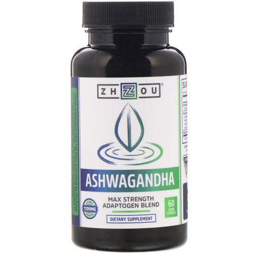 Zhou Nutrition, Ashwagandha, Max Strength, 1200 mg, 60 Veggie Capsules