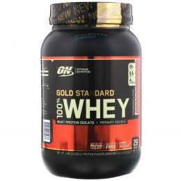 Optimum Nutrition, Gold Standard, 100% Whey, Strawberries & Cream 1.98 lb (899 g)