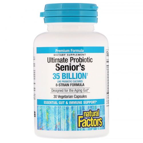 Natural Factors, Ultimate Probiotic Senior's, 35 Billion CFU, 30 Vegetarian Capsules