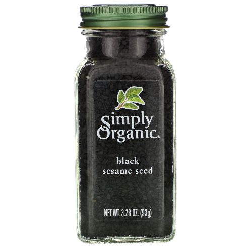 Simply Organic, Органическое, черное семя кунжута, 3,28 унции (93 г)