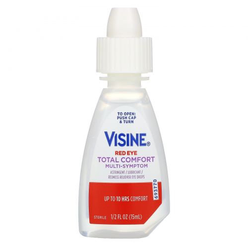 Visine, Red Eye Total Comfort, Multi-Symptom Eye Drops, 1/2 fl oz (15 ml)