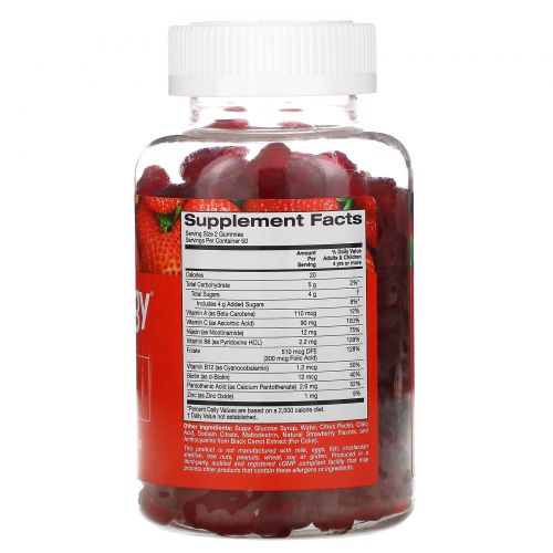 Gummiology, B Complex, жевательные таблетки для взрослых с комплексом витаминов В, натуральный клубничный вкус, 100 вегетарианских жевательных таблеток