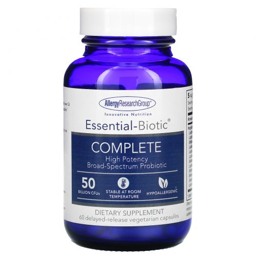 Allergy Research Group, Essential-Biotic Complete, 60 Delayed-Release Vegetarian Capsules
