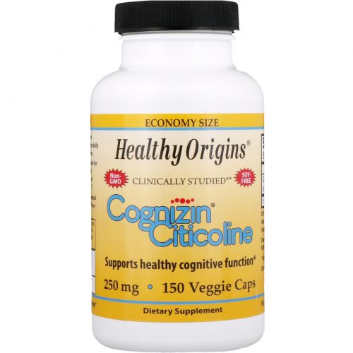 Healthy Origins, Cognizin (цитиколин), 250 мг, 150 вегетарианских капсул