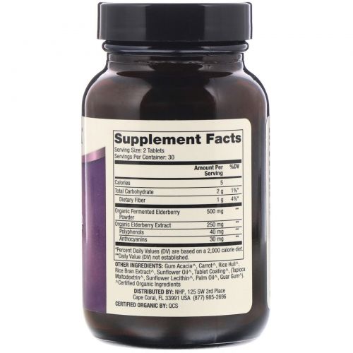 Dr. Mercola, Organic Fermented Elderberry, 60 Tablets