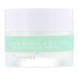 Cosmedica Skincare, 2.5% Retinol Night Cream, Overnight Resurfacing Treatment, 1.76 oz (50 g)