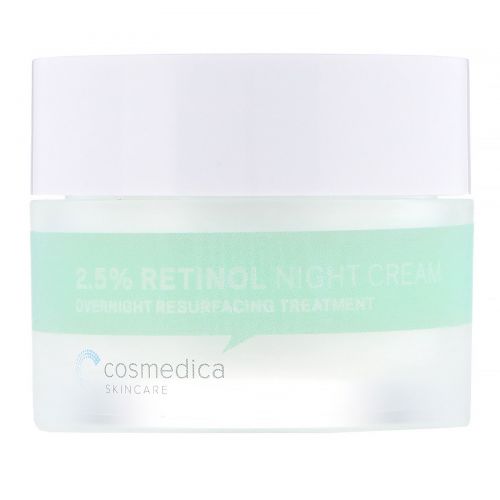 Cosmedica Skincare, 2.5% Retinol Night Cream, Overnight Resurfacing Treatment, 1.76 oz (50 g)