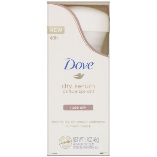 Dove, Дезодорант-антиперспирант Dry Serum, «Розовый шелк», 48 г