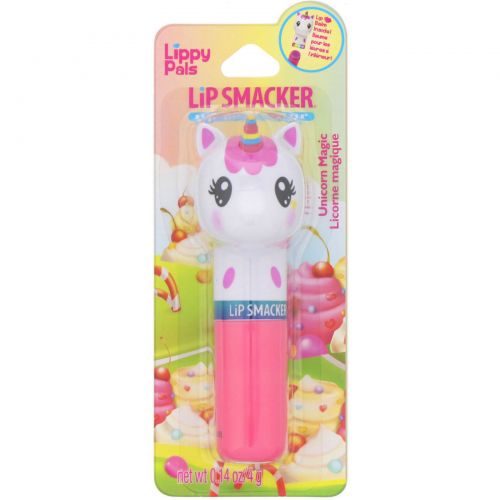 Lip Smacker, Бальзам для губ Lippy Pals, Unicorn, сладкий единорог, 4 г