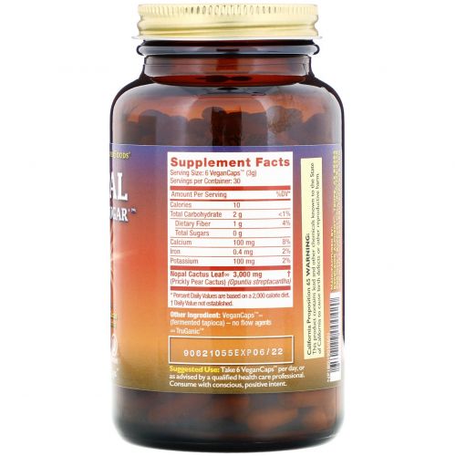 HealthForce Nutritionals, Средство для сахара в крови из мексиканского кактуса, 180 веганских капсул