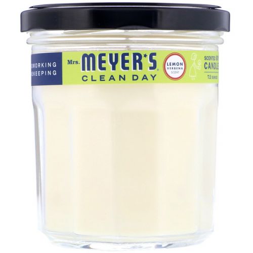 Mrs. Meyers Clean Day, Ароматические соевые свечи, с запахом вербены лимонной, 7,2 унции