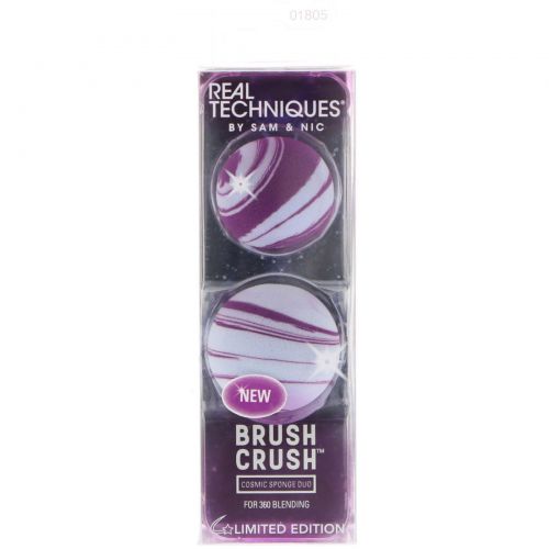 Real Techniques by Samantha Chapman, Limited Edition, Brush Crush, Cosmic Sponge Duo, 2 Sponges