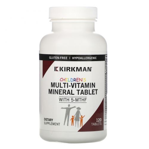 Kirkman Labs, Children's Chewable Multi-Vitamin/Mineral Wafers with 5-MTHF, 120 Chewable Wafers