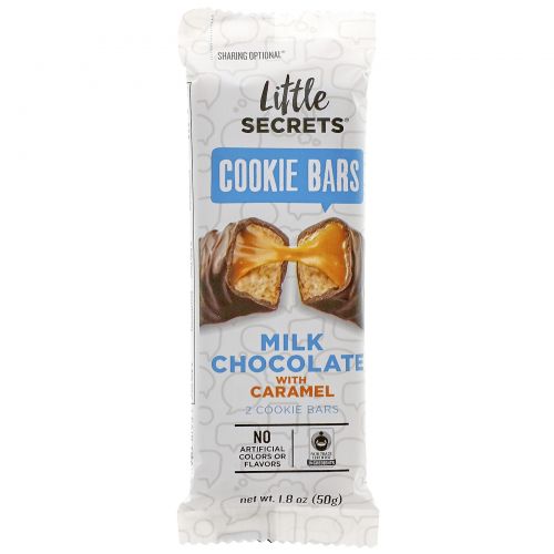 Little Secrets, Cookie Bars, Milk Chocolate with Caramel, 12 Pack, 1.8 oz (50 g) Each