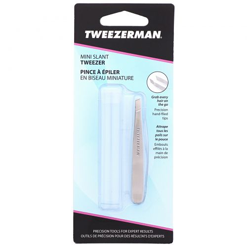 Tweezerman, Mini Slant Tweezer, Classic, 1 Count