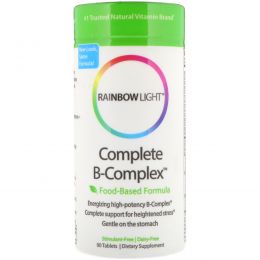 Rainbow Light, Полный комплекс витаминов B, формула на основе продуктов питания, 90 таблеток