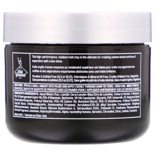 V76 By Vaughn, Texture Clay, Medium Hold, 1.7 oz (48 g)