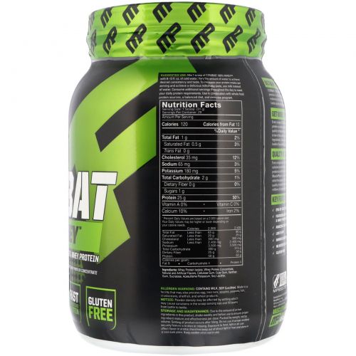 Muscle Pharm, "Битва", 100% сывороточный белок со вкусом ванили, 32 унции (907 г)