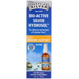 Sovereign Silver, Bio-Active Silver Hydrosol, Fine-Mist Throat Spray, 10 PPM, 2 fl oz (59 ml)