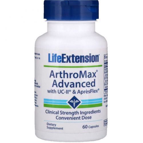 Life Extension, ArthroMax улучшенный, с UC-II и Après­Flex, 60 капсул