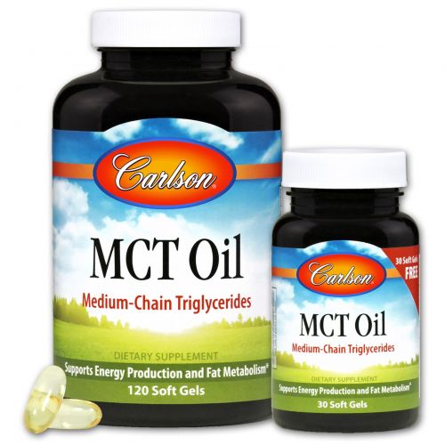 Carlson Labs, MCT Масло, 120 Мягких Капсул + 30 Мягких Капсул