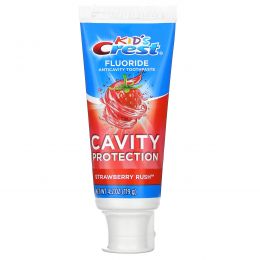 Crest, Kids, Fluoride Anticavity Toothpaste, For Ages 2+, Strawberry Rush, 4.2 oz (119 g)