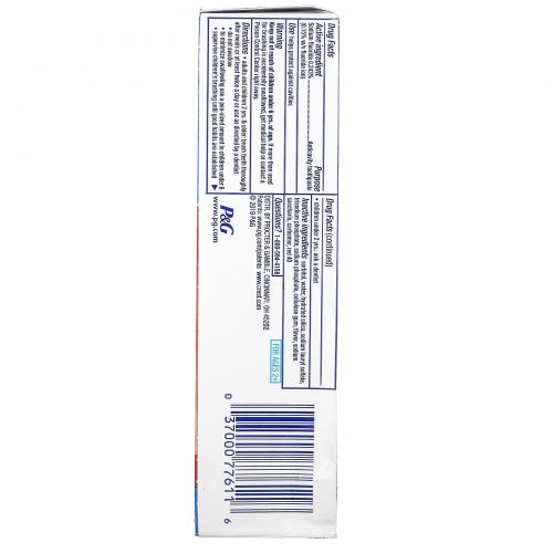 Crest, Kids, Fluoride Anticavity Toothpaste, For Ages 2+, Strawberry Rush, 4.2 oz (119 g)