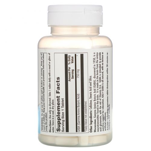 KAL, GABA, 750 mg, 90 Tablets