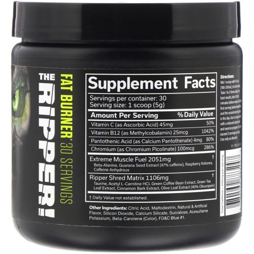 Cobra Labs, The Ripper, Fat Burner, Razor Lime , 0.33 lbs (150 g)