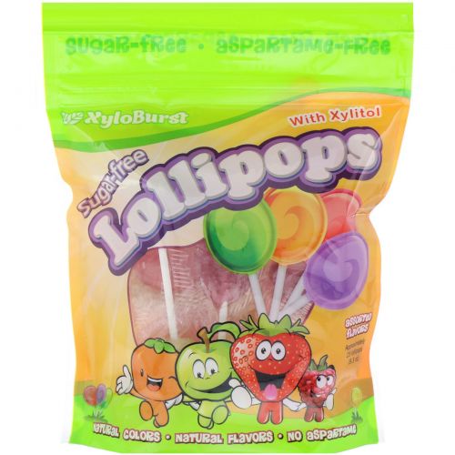 Xyloburst, Lollipops Mixed Flavors, 25ct bag