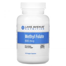 Lake Avenue Nutrition, Methyl Folate, 800 mcg, 120 Veggie Capsules