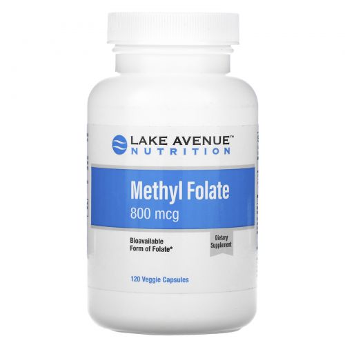 Lake Avenue Nutrition, Methyl Folate, 800 mcg, 120 Veggie Capsules