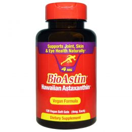 Nutrex Hawaii, BioAstin, Гавайский астаксантин, 4 мг, 120 овощных капсул