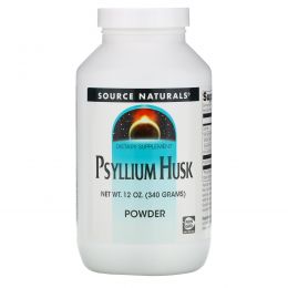 Source Naturals, Порошок из шелухи оболочек семян подорожника (Psyllium Husk Powder), 12 унций (340 г)