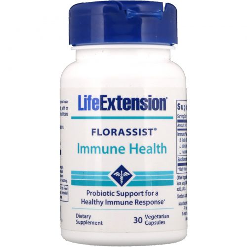 Life Extension, Florassist, Здоровье иммунитета, 30 вегетарианских капсул