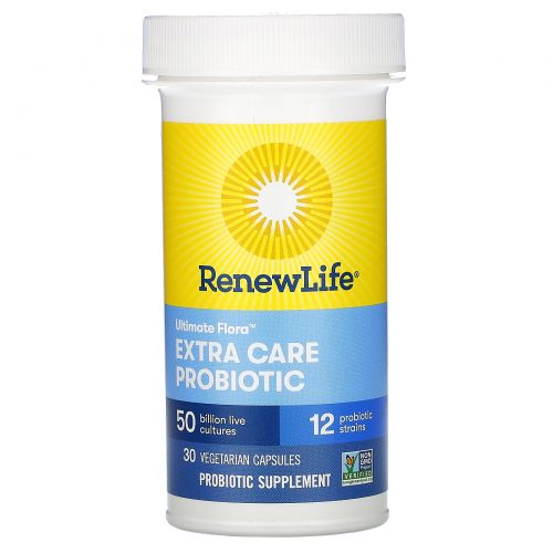 Renew Life, Extra Care, Ultimate Flora Probiotic, 50 Billion Live Cultures, 30 Vegetarian Capsules