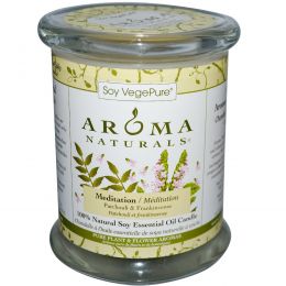 Aroma Naturals, Soy VegePure, на 100% натуральные соевые свечи-столбики, для медитации, пачули и ладан, 8,8 унций (260 г)