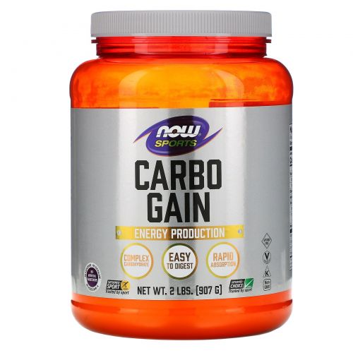 Now Foods, Спорт, Carbo Gain, 2 фунта (907 г)