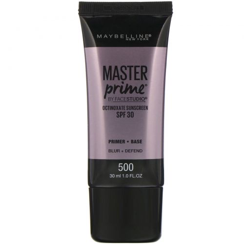 Maybelline, FaceStudio, Master Prime, SPF 30, 500 Blur + Defend, 1 fl oz (30 ml)