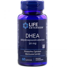 Life Extension, ДЭА (дегидроэпиандростерон ) 50 мг, 60 капсул