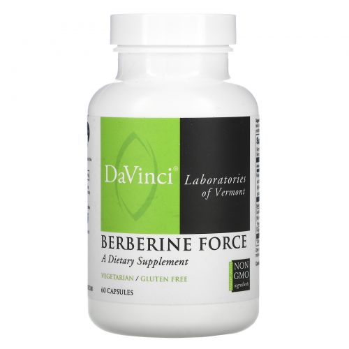 DaVinci Laboratories of Vermont, Сила берберина (Berberine Force), 60 капсул