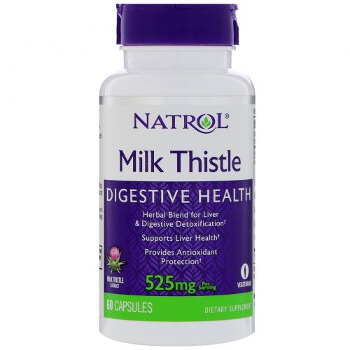 Natrol, "Польза молочного чертополоха", 525 мг, 60 капсул на растительной основе