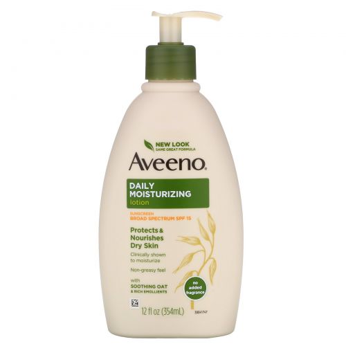 Aveeno, Active Naturals, Daily Moisturizing Lotion, SPF15, 12 fl oz