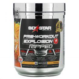 Six Star, Pre-Workout Explosion, Ripped, Peach Mango, 6.10 oz (173 g)