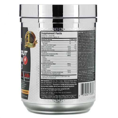 Six Star, Pre-Workout Explosion, Ripped, Peach Mango, 6.10 oz (173 g)