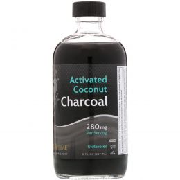 LifeTime Vitamins, Активированный кокосовый уголь, без запаха, 280 мг, 8 жидких унций (237 мл)