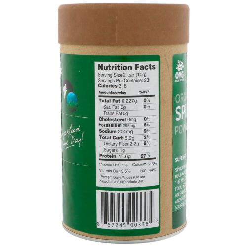 OMG! Food Company, LLC, Organic, Spirulina Powder, 8 oz (227 g)