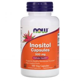 Now Foods, Инозитол Капсулы (Inositol Capsules), 500 мг, 100 капсул