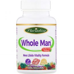Paradise Herbs, Whole-Man, Rhino - формула энергии для мужчин, 60 вегетарианских капсул