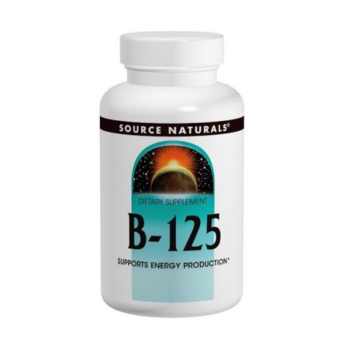 Source Naturals, Витамины B-125, 125 мг, 90 таблеток